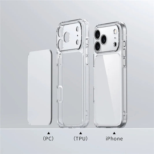 Luxury Transparent Shockproof Case for iPhone 17 Air 17 Pro Max Hybrid Cover