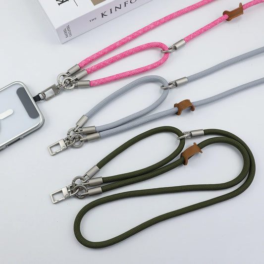 Adjustable Long Phone Lanyard with Card Holder Crossbody Strap for iPhone
