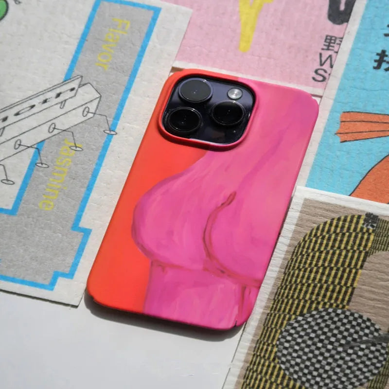 Cute Pink Butt Ultra Thin Hard Case for iPhone 11–16 Series