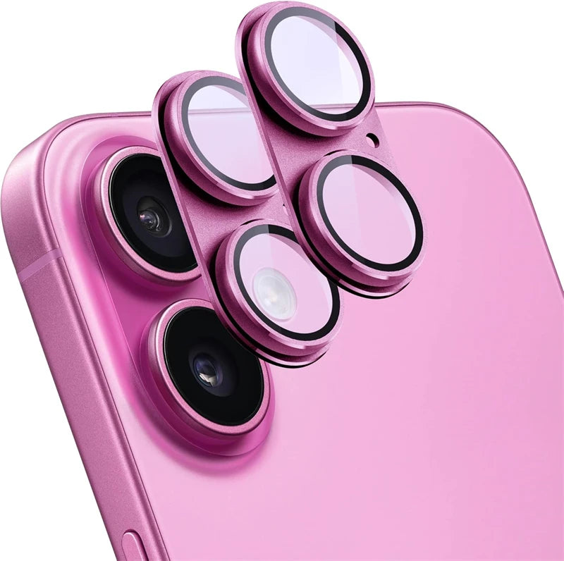 2PCS Metal + Tempered Glass Camera Lens Protector for iPhone 16–13 Pro Max/Plus