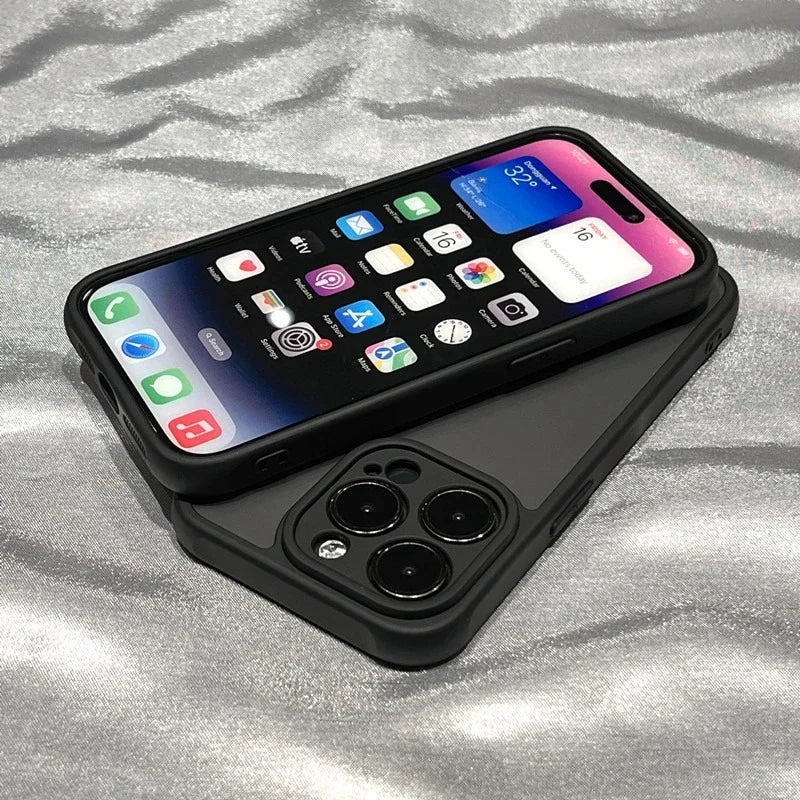Matte Transparent Case for iPhone 16 15 14 13 12 11 Pro Max Plus