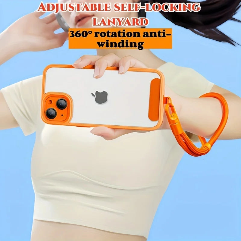 Adjustable Phone Lanyard Strap – Clip Holder for All Cases (Neck/Wrist Use)