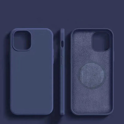 Liquid Silicone Magnetic Case for iPhone 11 12 13 Pro Max MagSafe Wireless