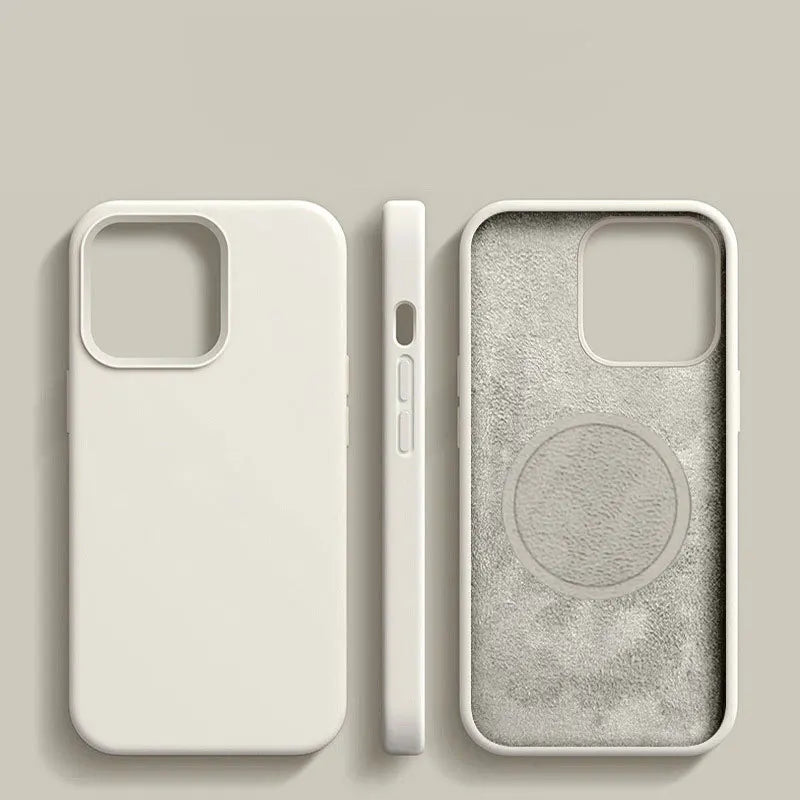 Liquid Silicone Magnetic Case for iPhone 11 12 13 Pro Max MagSafe Wireless