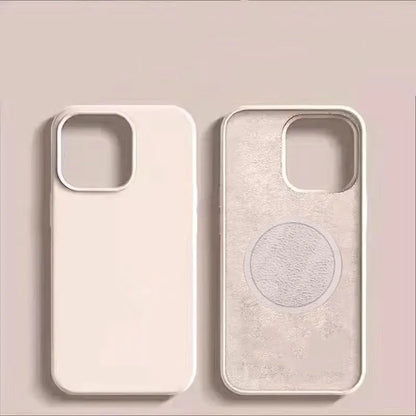 Luxury Liquid Silicone Magnetic Case for iPhone 16 15 14 Pro Max MagSafe Wireless