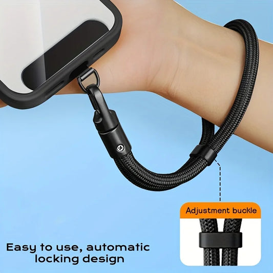 Adjustable Phone Lanyard Strap – Clip Holder for All Cases (Neck/Wrist Use)