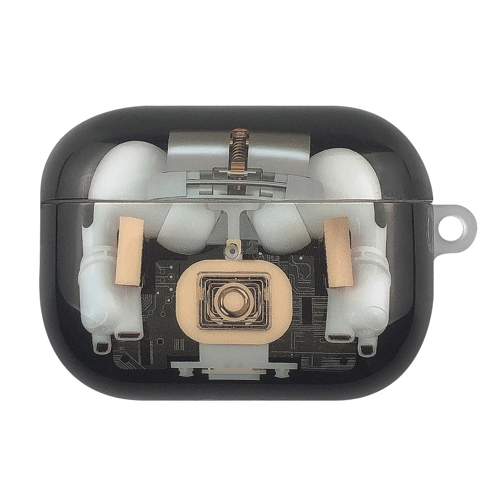Mechanical Armor Case for AirPods Pro 2/3/1 – Camera-Inspired Protective Cover