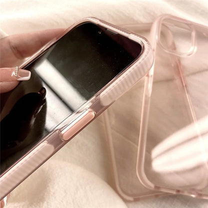 Transparent Anti-Fall Silicone Case for iPhone 13–16, 14/15 Pro Max Protective