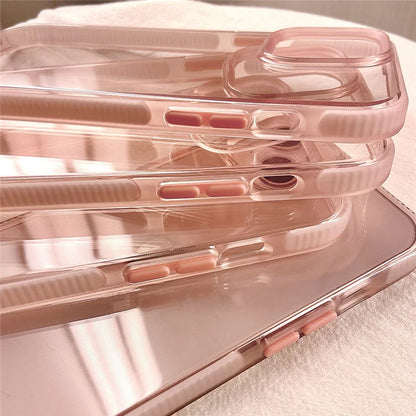 Transparent Anti-Fall Silicone Case for iPhone 13–16, 14/15 Pro Max Protective