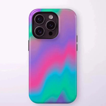 Luxury Rainbow Pattern Phone Case for iPhone 17–11 Pro Max Double Layer