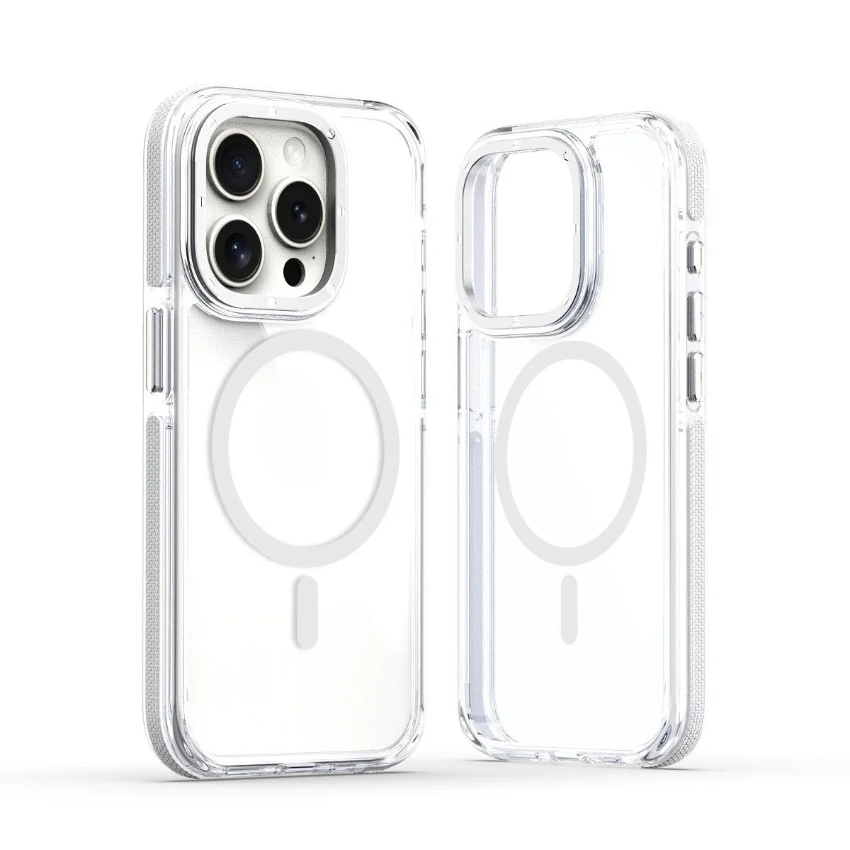 Luxury MagSafe Clear Shockproof Case for iPhone 14/15 Pro Max & Plus
