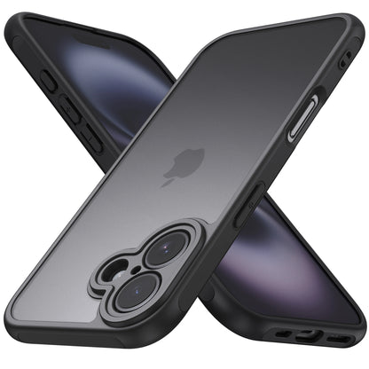 Matte Translucent Black Case for iPhone 16 15 14 13 12 11 XR 12 Mini Cover