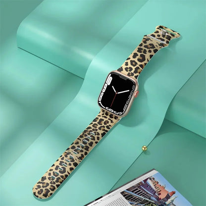 Black Unity Printed Silicone Band for Apple Watch (38–49 mm, Ultra 2, SE–9)