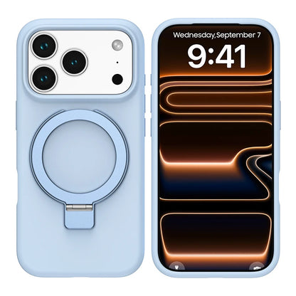 Magnetic Liquid Silicone Stand Case for iPhone 17 16 15 14 13 12 Pro Max Plus