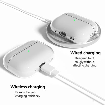 Soft Transparent TPU Case for AirPods Pro 3 – Shockproof with Keychain & Kit