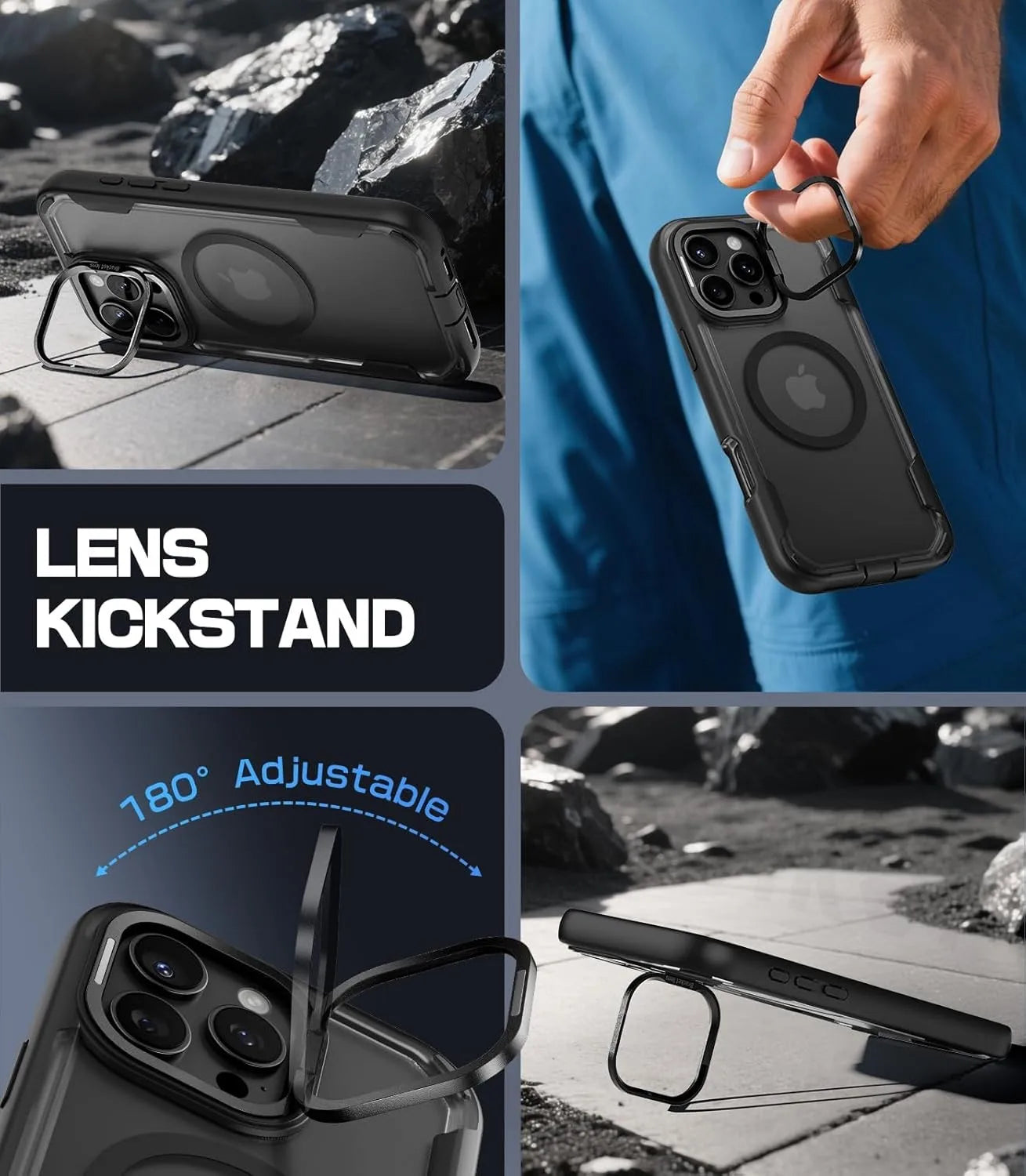 MagSafe Full Body Shockproof Case with Camera Protection for iPhone 12–14 Pro Max