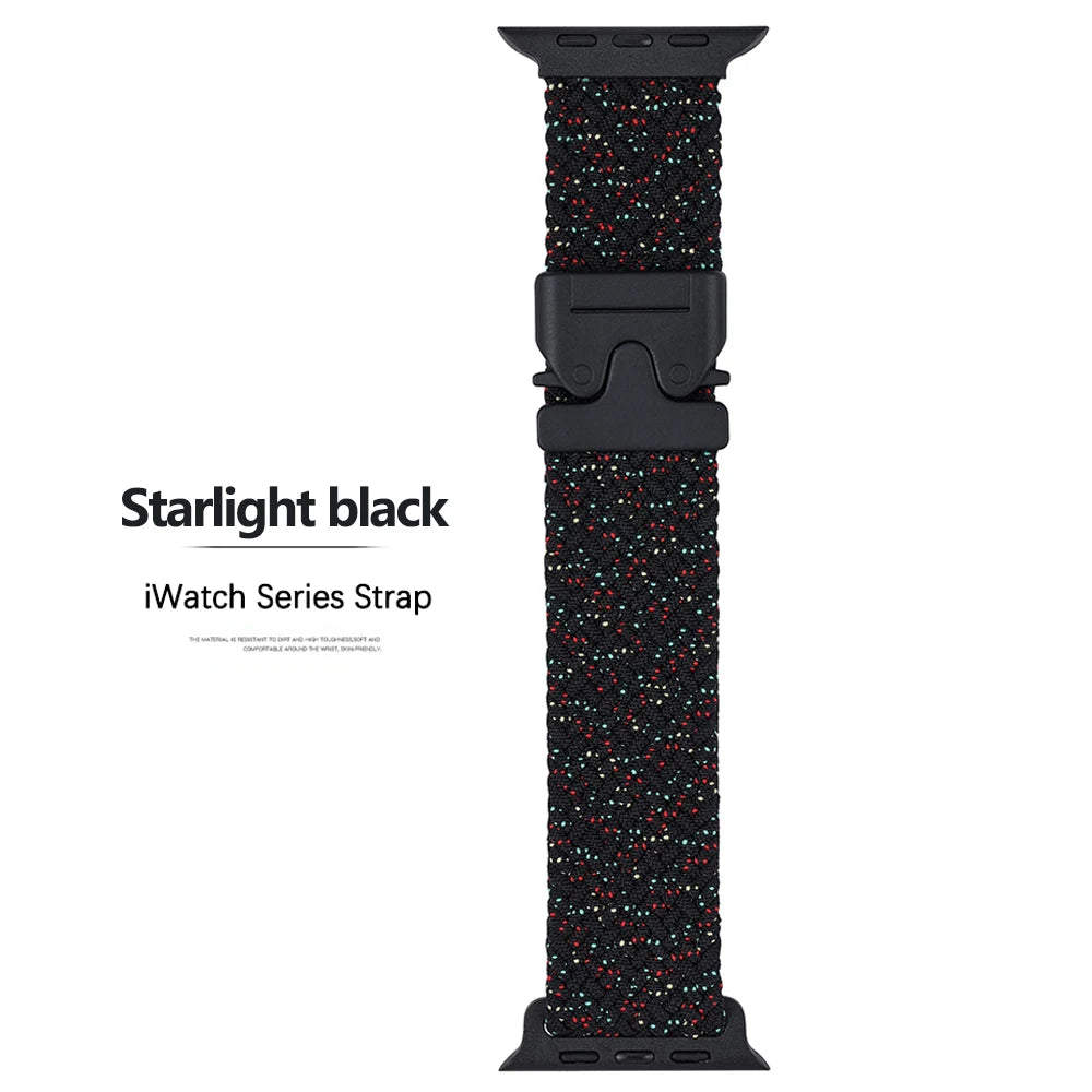 Nylon Parachute Strap for Apple Watch 41–49mm iWatch Ultra/Series 6–11 SE3