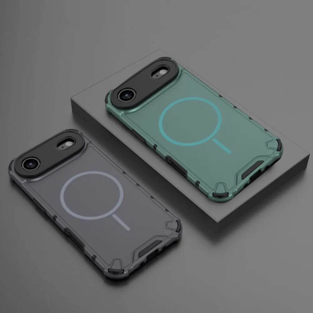 Rugged Armor MagSafe Case for iPhone 17 Air/16/15/17 Pro Max – Matte Shockproof Cover