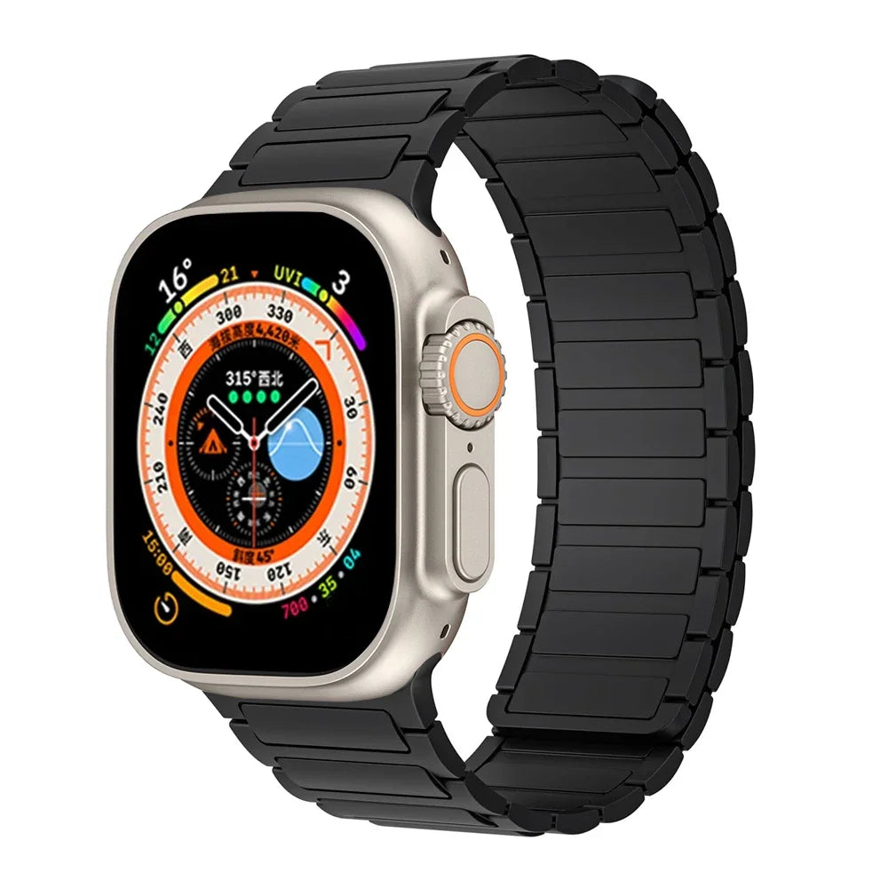 Magnetic Silicone Strap for Apple Watch Ultra 2 & Series 9–4 | 49–38mm Band