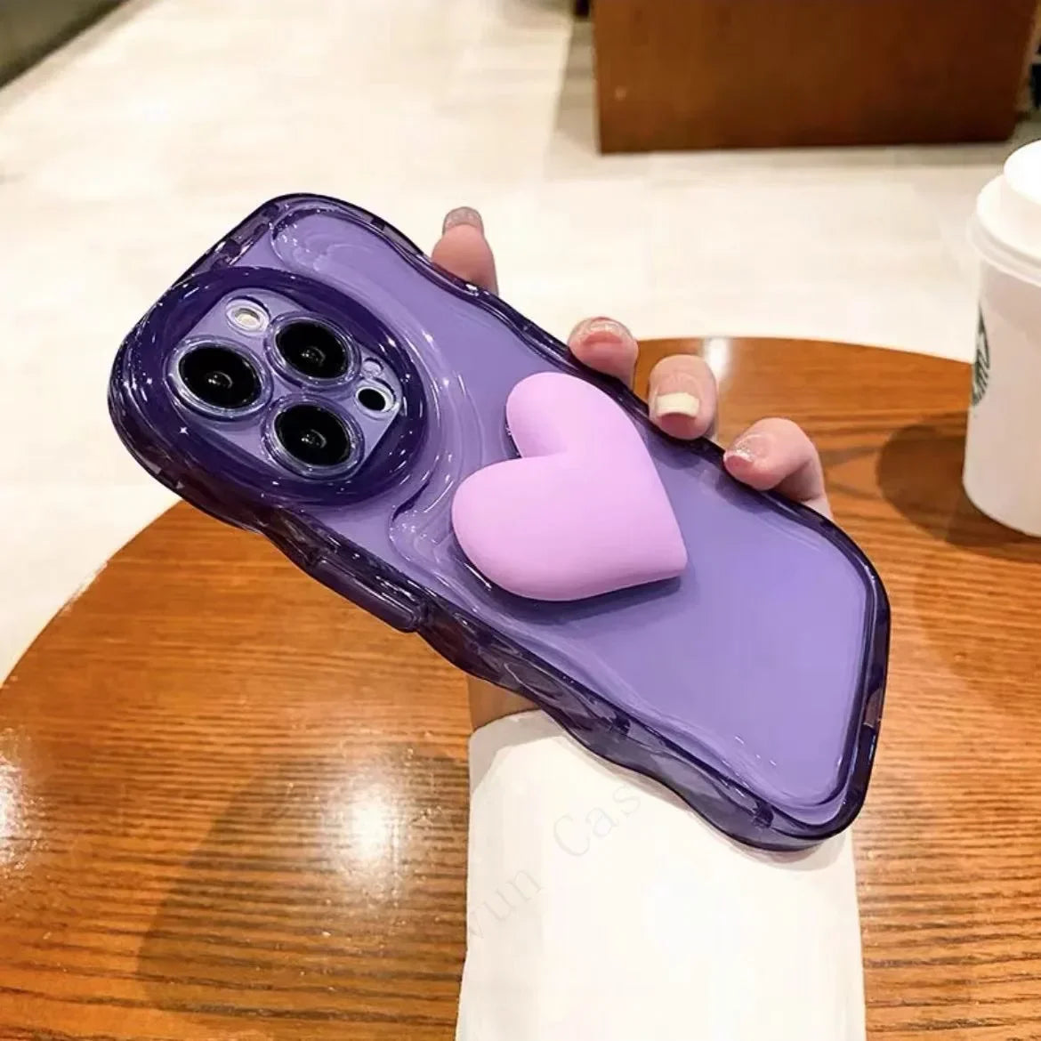 3D Heart Candy Color Airbag Case for iPhone 15 14 13 12 11 Pro Max Soft