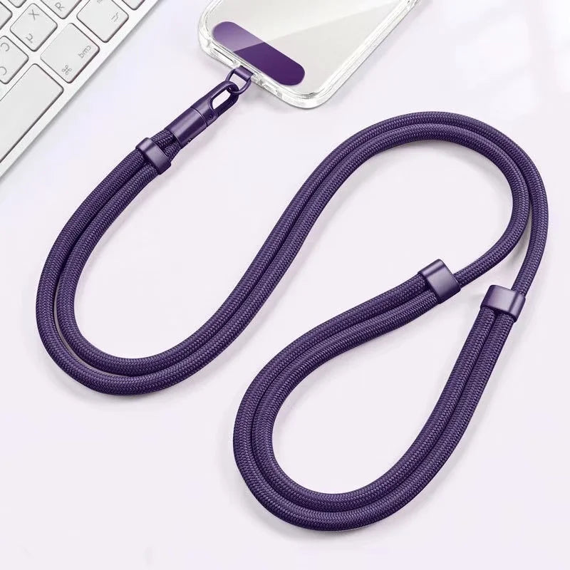 Adjustable Mobile Phone Lanyard Crossbody Strap with Patch for iPhone & Smartphones