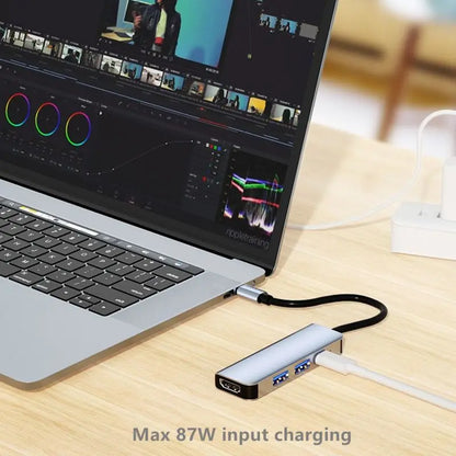 6-in-1 USB-C Hub with 4K HDMI, PD Fast Charge, USB 3.0/2.0 for MacBook iPad