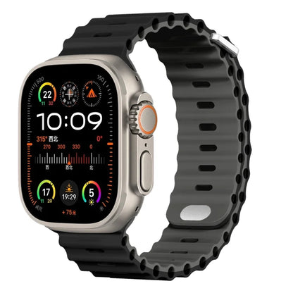 Ocean Silicone Strap for Apple Watch Ultra 3/2 & Series 11–4 SE Band