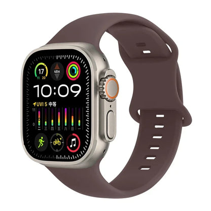 Soft Silicone Waterproof Strap for Apple Watch Ultra 2 & Series 9–SE | 49–41mm