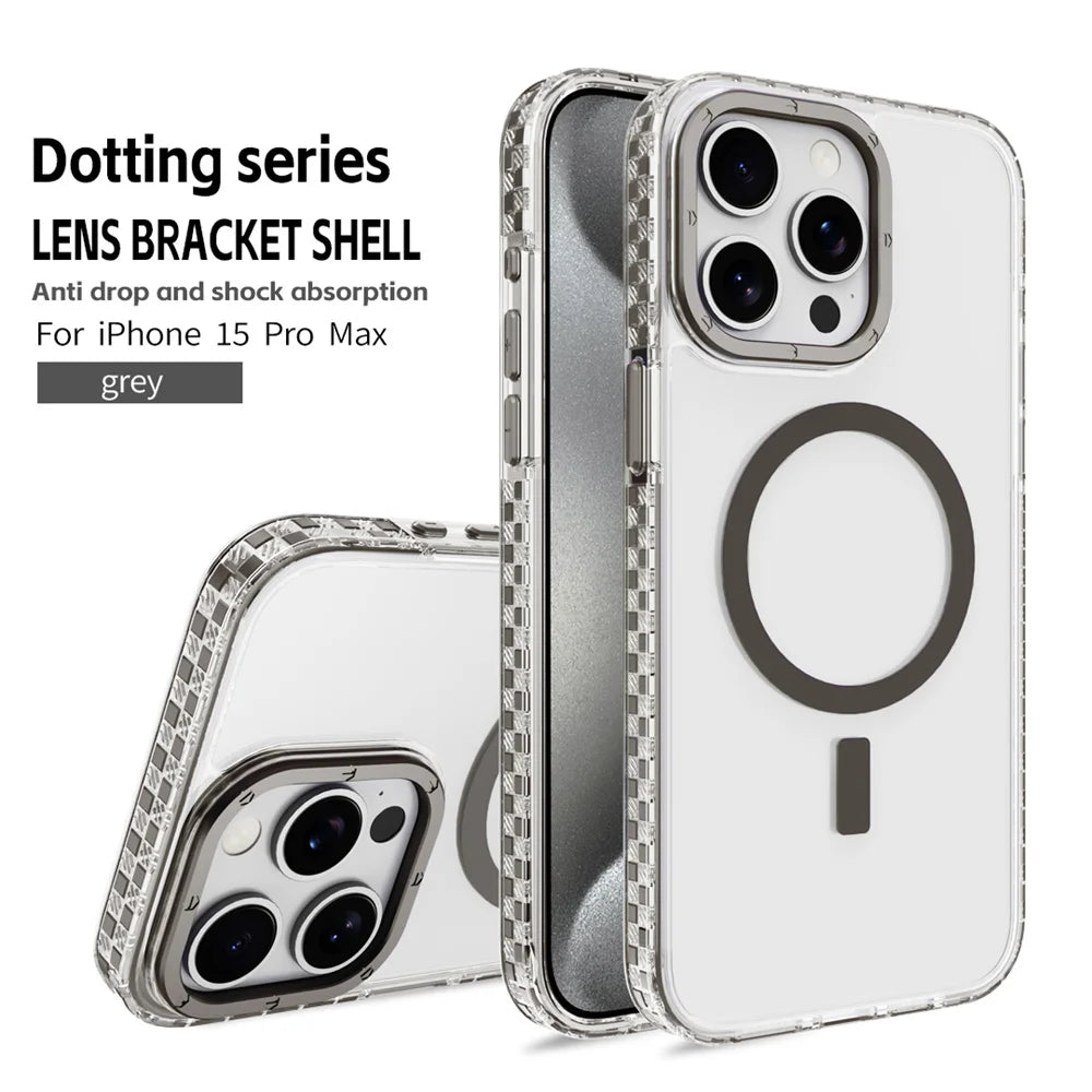 Transparent MagSafe Case for iPhone 16 15 14 Pro Max – Hybrid Armor Cover