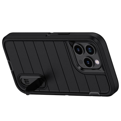 Layer Heavy Duty Kickstand Case for iPhone 15–15 Pro Max – Black Protective Cover