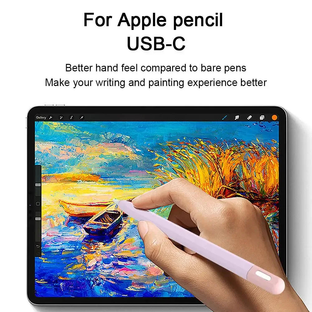 Silicone Case for Apple Pencil 3 USB-C Stylus Grip Holder Sleeve Cover