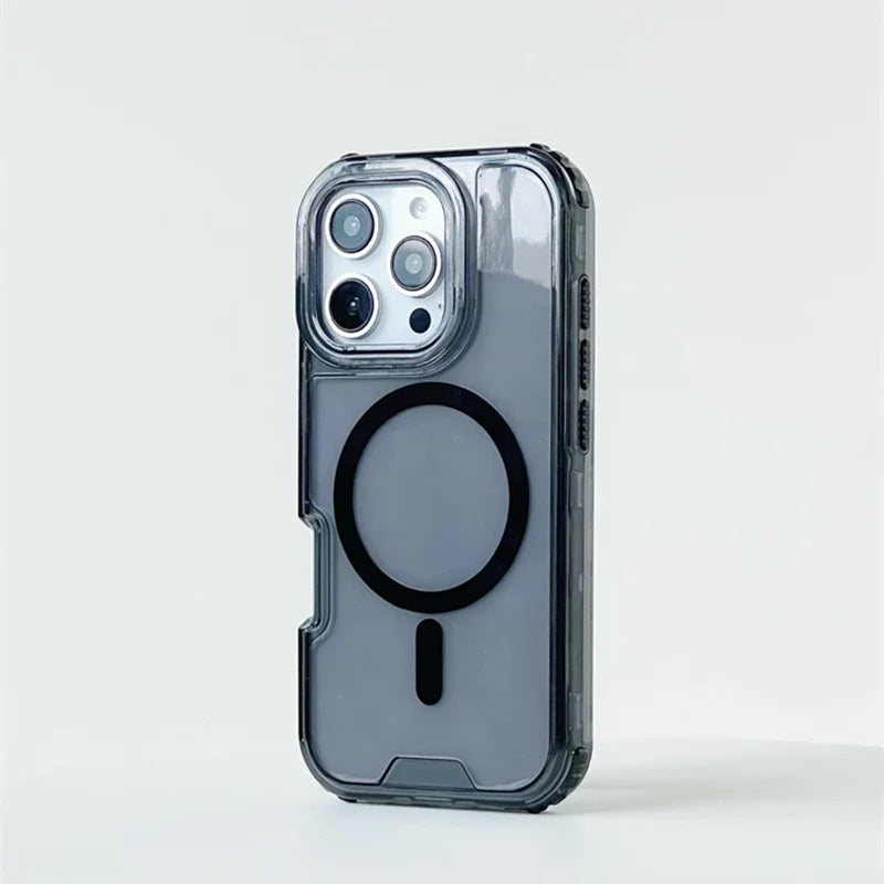 Neon Shockproof MagSafe Case for iPhone 11–16 Pro Max with Clear Back