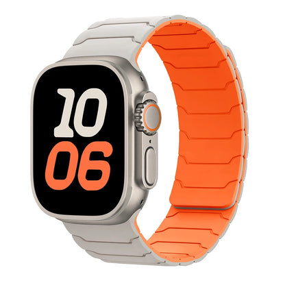Magnetic Silicone Strap for Apple Watch Ultra 3/2 Band 49mm–38mm iWatch 11–SE