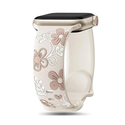 Engraved Silicone Strap for Apple Watch 40–49mm Series 11–4 & SE