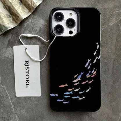 Cute Korean Y2K Little Fish Phone Cover for iPhone 11–16