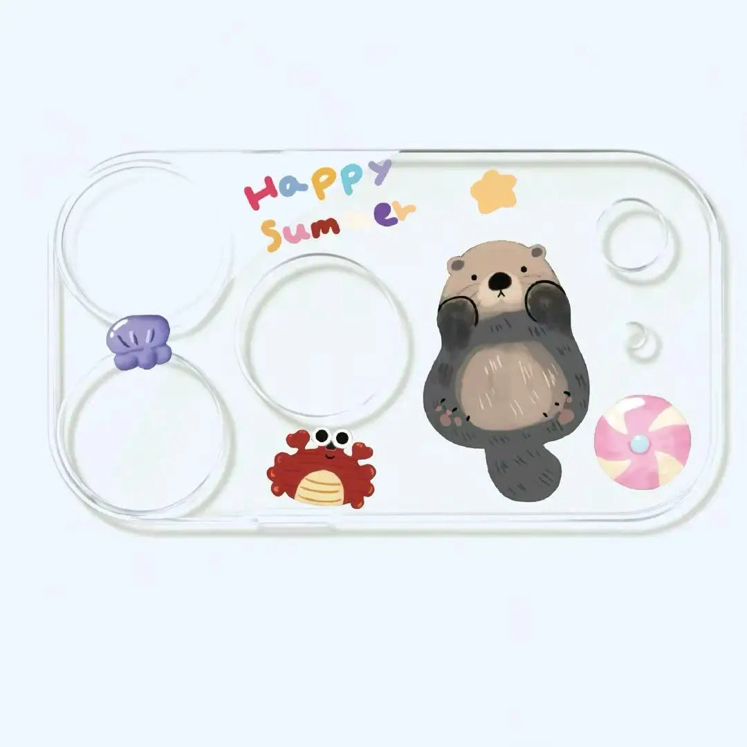 Cute Cartoon Animal Lens Cover for iPhone 17 Pro & 17 Pro Max
