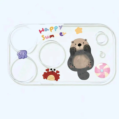 Cute Cartoon Animal Lens Cover for iPhone 17 Pro & 17 Pro Max