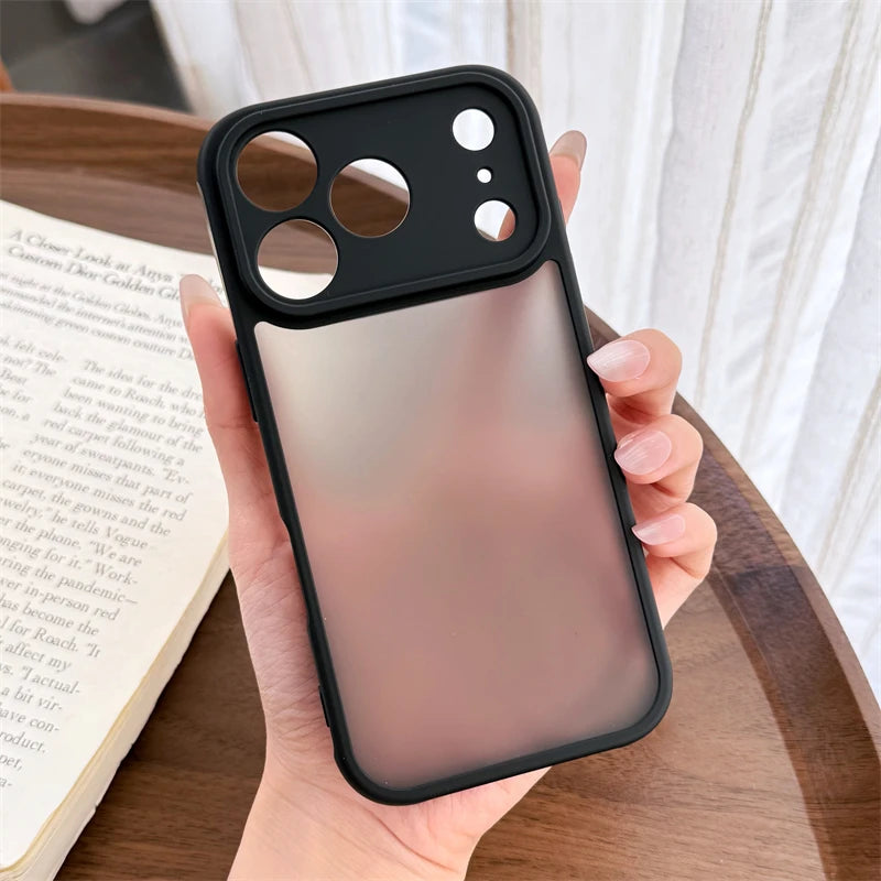 Luxury Matte Clear Armor Case for iPhone 17–11 Pro Max Shockproof Cover