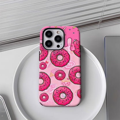Pink Donut Delight Case for iPhone 17 16 15 14 13 12 11 Pro Max Plus