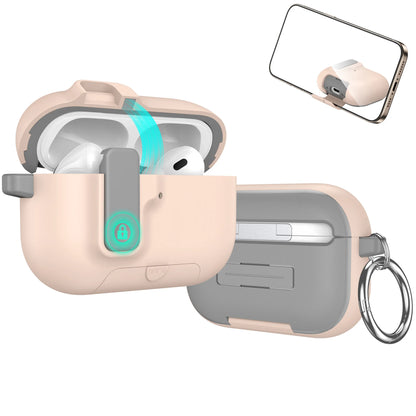 Shockproof Full-Body Earphone Cover for AirPods Pro 3 with Keychain Holder