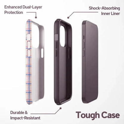 Luxury Houndstooth Pattern Case for iPhone 17–7 | Double-Layer Protection