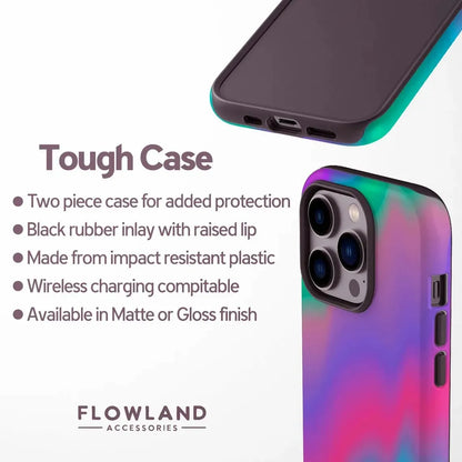 Luxury Rainbow Pattern Phone Case for iPhone 17–11 Pro Max Double Layer