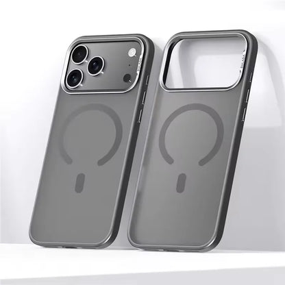 Luxury Alloy Lens Frame Matte MagSafe Case for iPhone 17 Air 17 Pro 17 Pro Max