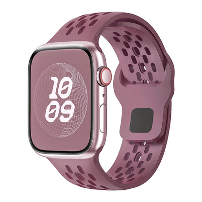 Silicone Band for Apple Watch Series 3–10 Ultra, Adjustable Strap 38mm–49mm Bracelet