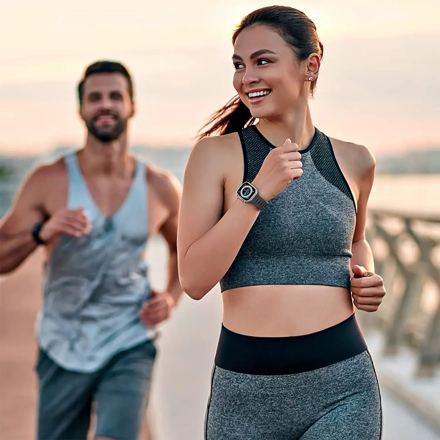 Ocean Silicone Strap for Apple Watch Ultra 3/2 & Series 11–4 SE Band