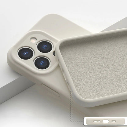 Square Liquid Silicone Case for iPhone 12 13 Pro Max Plus Colorful Soft