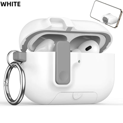 Shockproof Case with Phone Holder for AirPods Pro 3 | Lock & Keychain Cover