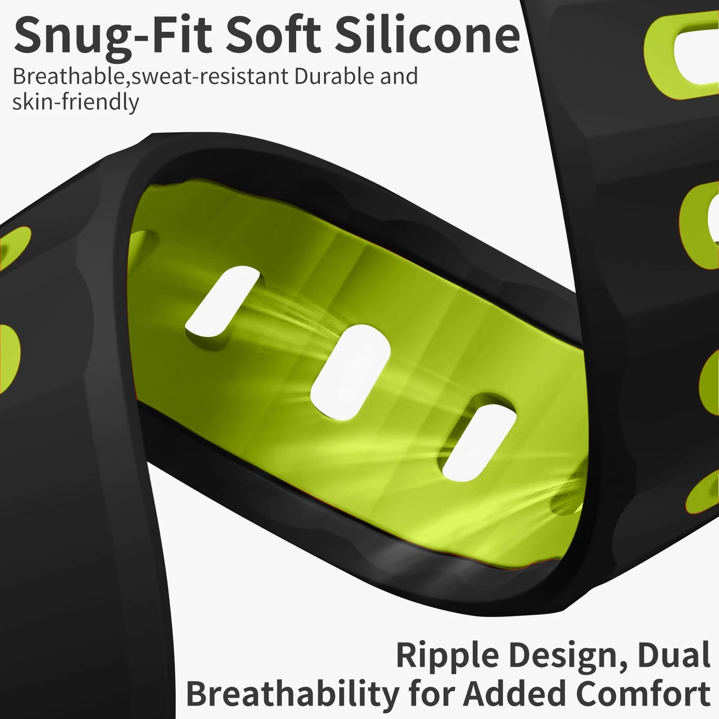 2PCS Silicone Strap Band for Apple Watch Ultra 49mm Series 9 8 7 6 5 4 3 SE