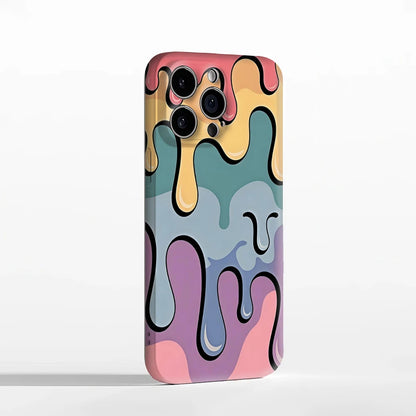 Fluid Pastels Case for iPhone 17 16 15 14 13 12 Pro Max Plus Double-Layer Cover