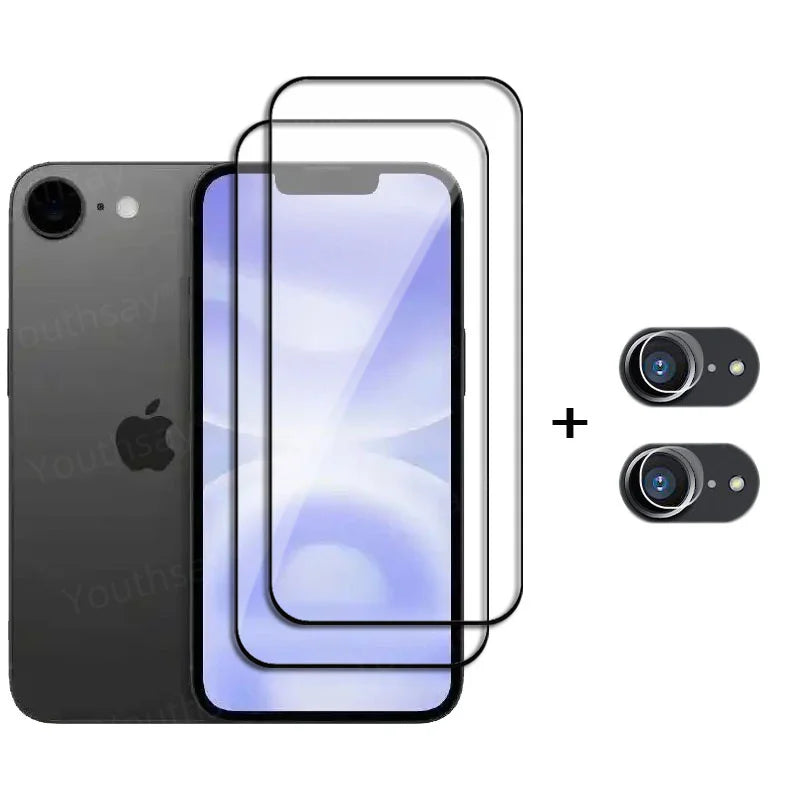 6-in-1 Screen & Camera Lens Protector Set for iPhone 16e SE4 SE 2025